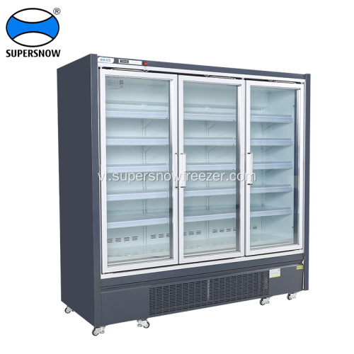 Cửa kính đông lạnh tủ lạnh cho thấy tủ lạnh tủ đông